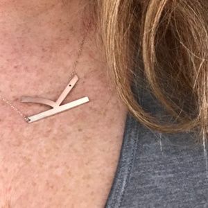 NEW Minimalist Sterling Silver Initial K Necklace